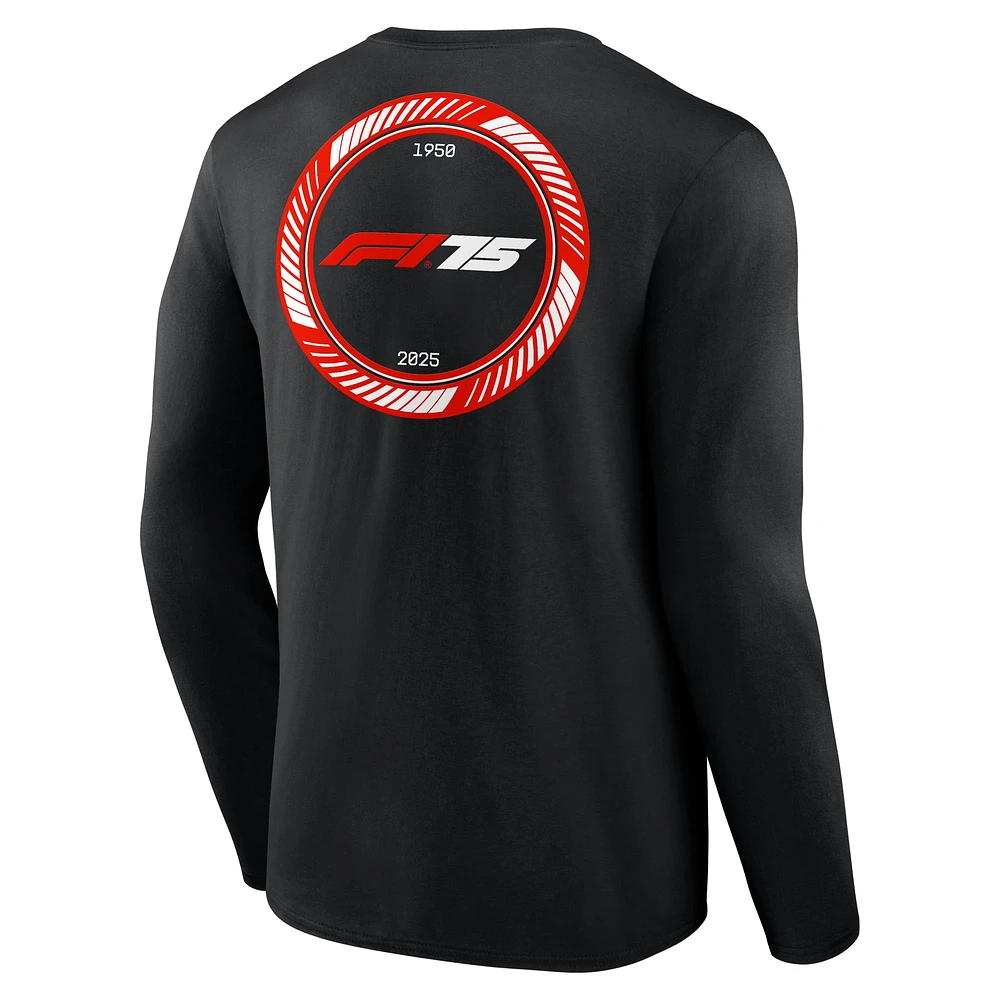 Men's Fanatics Black Formula 1 F175 Wheel Graphic Long Sleeve T-Shirt