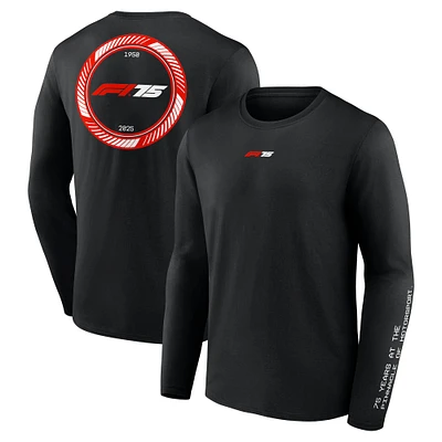 Men's Fanatics Black Formula 1 F175 Wheel Graphic Long Sleeve T-Shirt