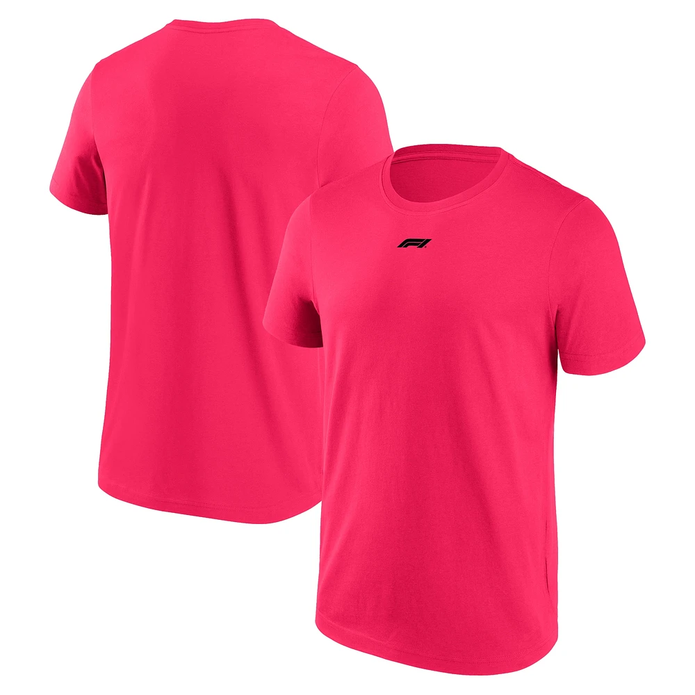 Men's Fanatics Pink Formula 1 Mini Logo T-Shirt