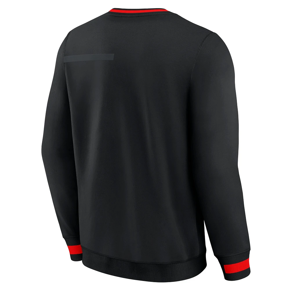 Men's Formula 1 Black Iconic Fleece Pullover Sweatshirt