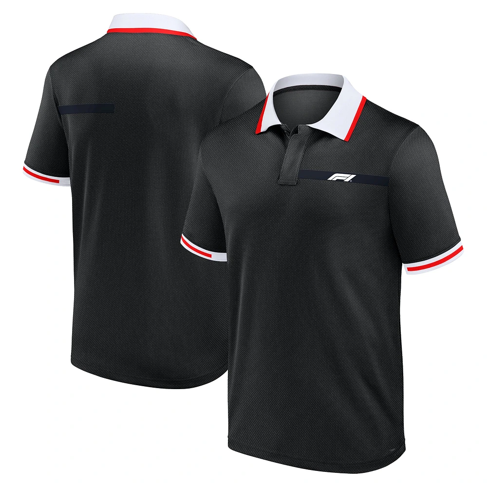 Men's Formula 1 Black Iconic Polo