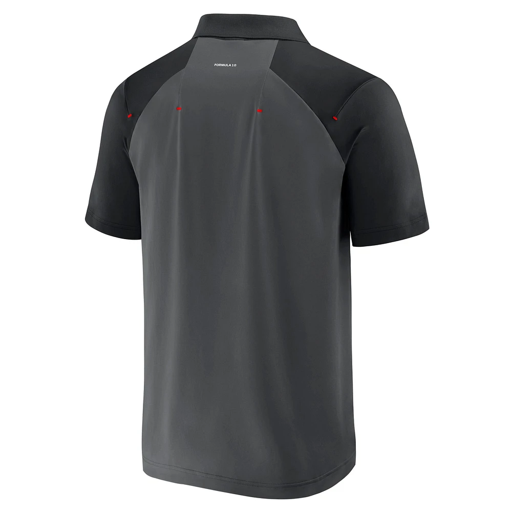 Polo gris Formula 1 Tech à zip 1/4 pour homme