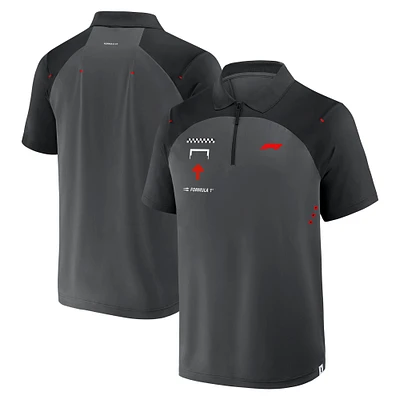 Polo gris Formula 1 Tech à zip 1/4 pour homme