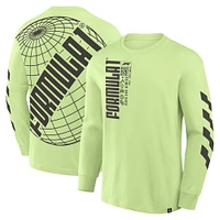 Men's Neon Green Formula 1 Quick Response Long Sleeve T-Shirt