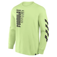 Men's Neon Green Formula 1 Quick Response Long Sleeve T-Shirt