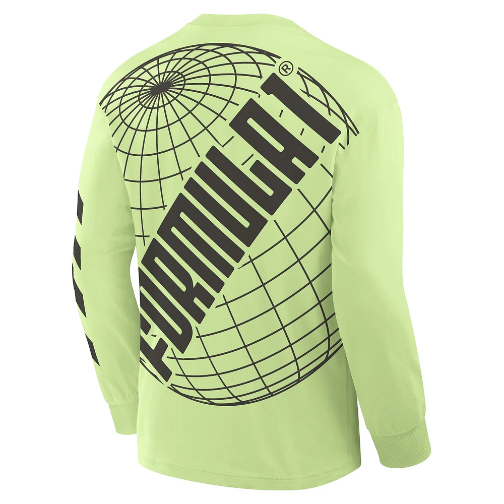 Men's Neon Green Formula 1 Quick Response Long Sleeve T-Shirt
