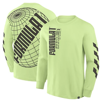 Men's Neon Green Formula 1 Quick Response Long Sleeve T-Shirt