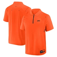 Men's Orange Formula 1 Tech Quarter-Zip Polo