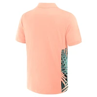 Men's Pink Formula 1 Miami Palms Panel Quarter-Zip Polo