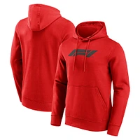 Sweat à capuche rouge avec logo principal de Formule 1 pour homme