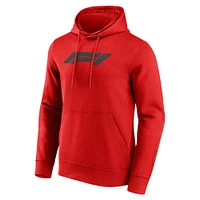 Sweat à capuche rouge avec logo principal de Formule 1 pour homme