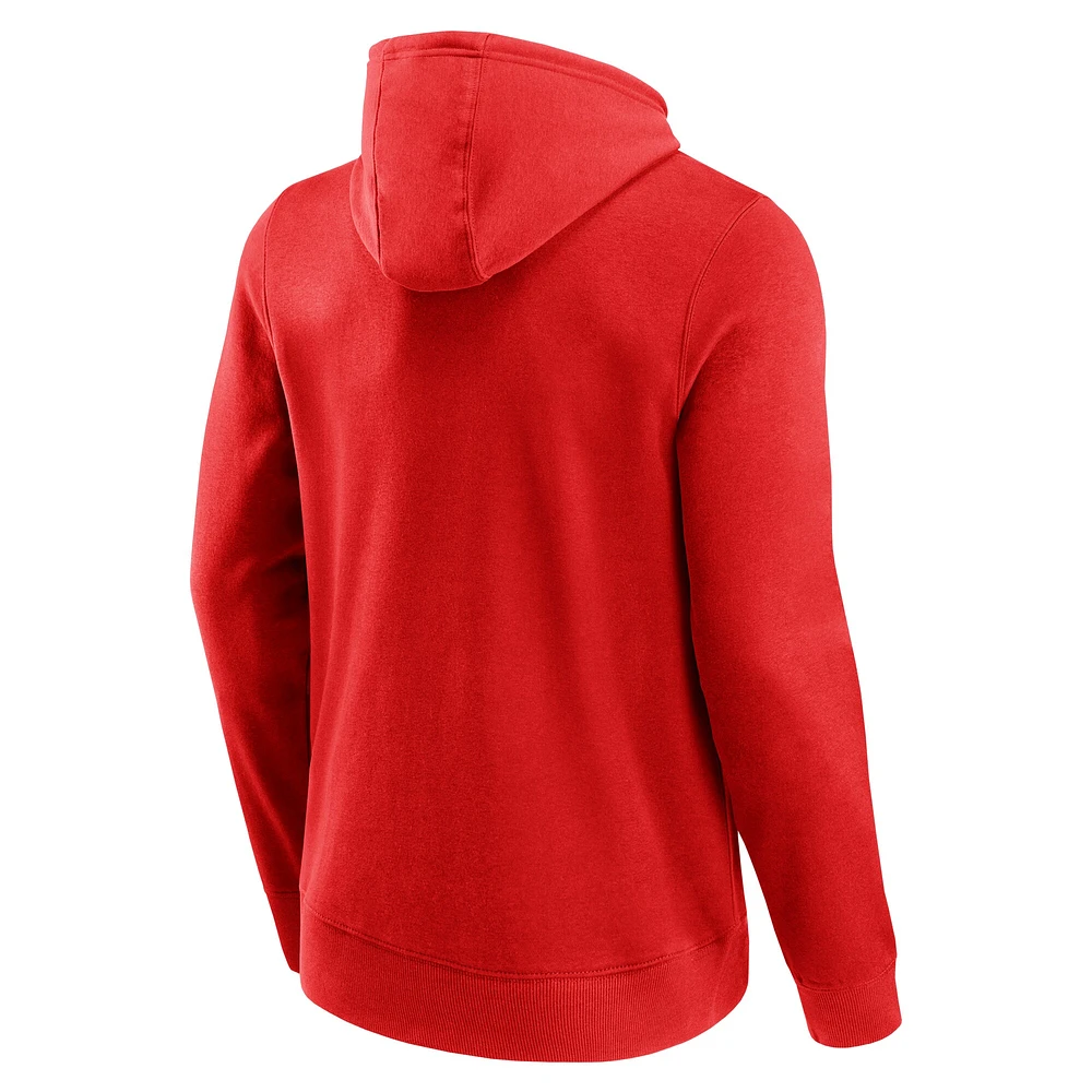 Sweat à capuche rouge avec logo principal de Formule 1 pour homme
