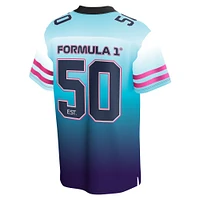 Men's White/Blue Formula 1 Neon Nights Gradient Foundation Jersey