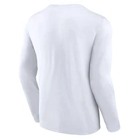 Men's White Formula 1 Heat Map Long Sleeve T-Shirt