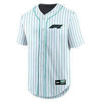 Men's White Formula 1 Miami Palms Franchise Cool Base Button-Up Baseball Shirt