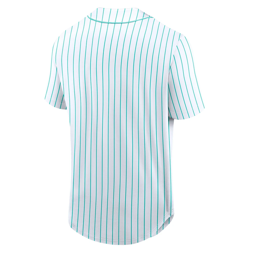 Men's White Formula 1 Miami Palms Franchise Cool Base Button-Up Baseball Shirt