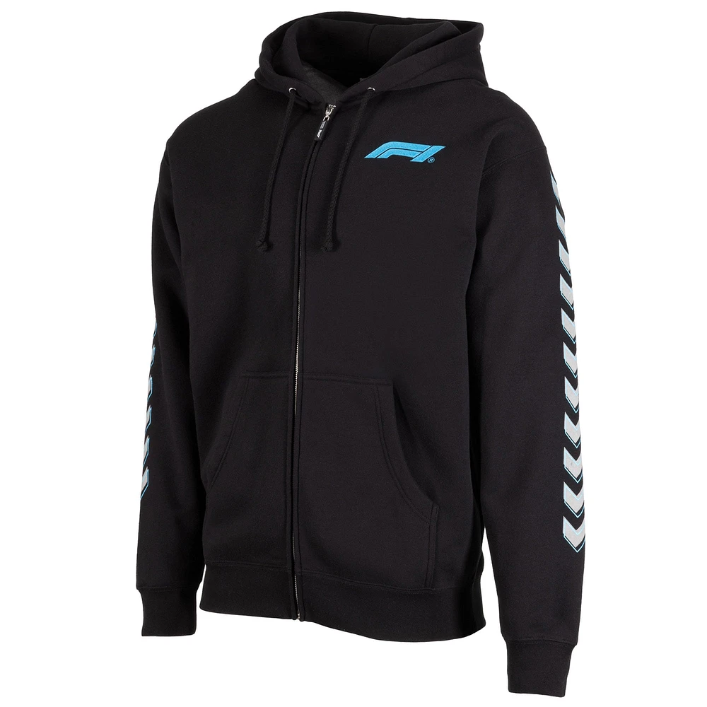 Unisex Black Formula 1 2024 Las Vegas Grand Prix Streak Full-Zip Hoodie