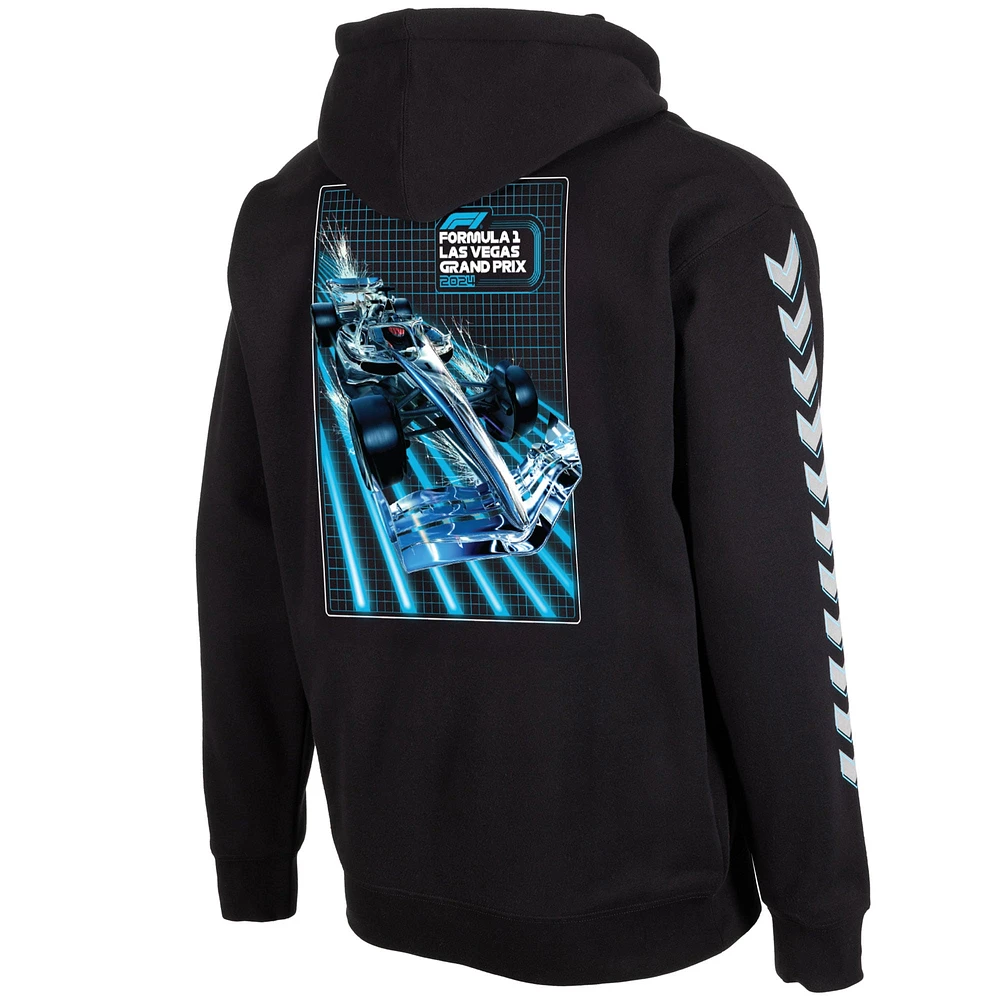 Unisex Black Formula 1 2024 Las Vegas Grand Prix Streak Full-Zip Hoodie