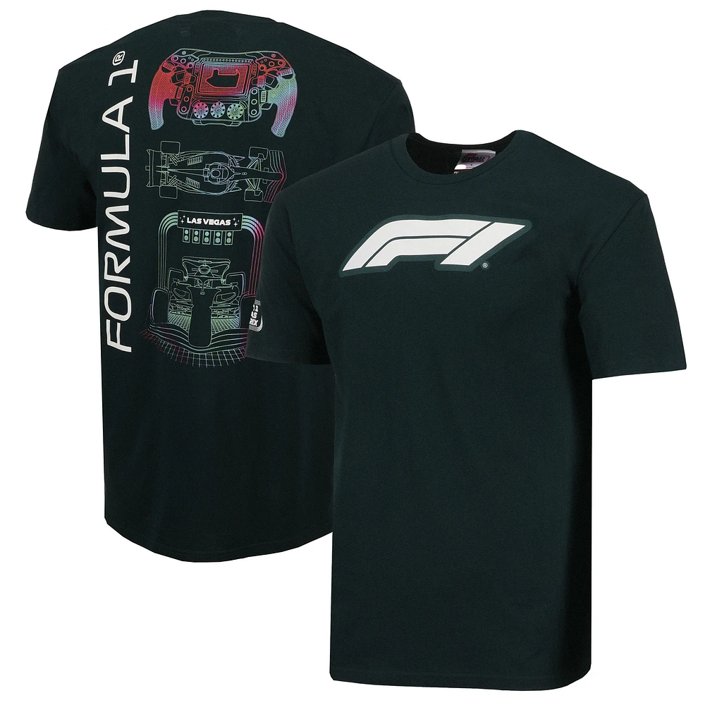 T-shirt unisexe vert foncé avec volant du Grand Prix de Las Vegas 2024 Formule 1