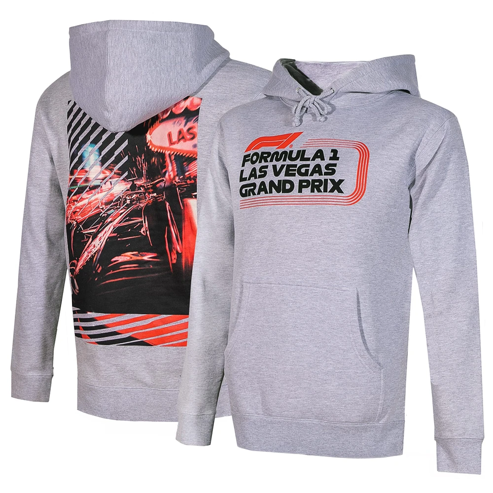 Unisex Heather Gray Formula 1 2023 Las Vegas Grand Prix Classic Pullover Hoodie