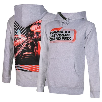 Sweat à capuche unisexe gris chiné Formule 1 2023 Las Vegas Grand Prix Classic