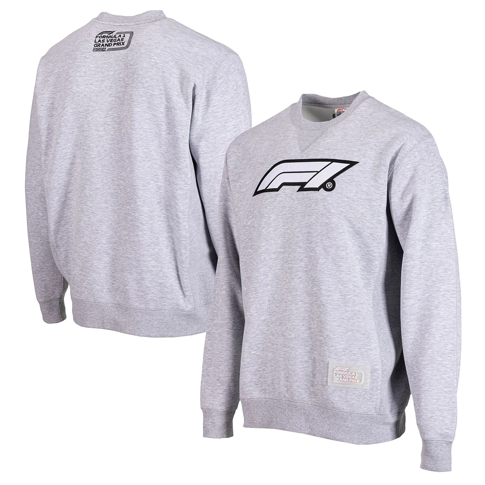 Unisex Heather Gray Formula 1 2024 Las Vegas Grand Prix Classic Pullover Sweatshirt