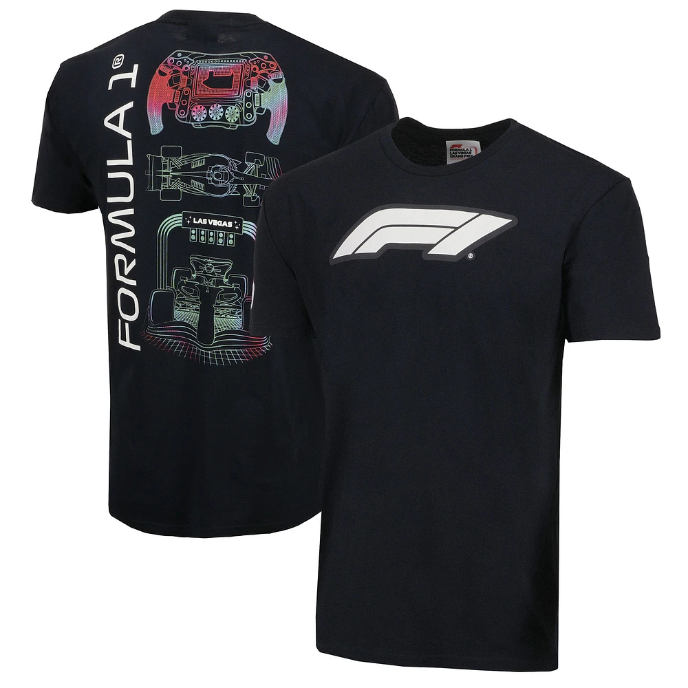 Unisex Navy Formula 1 2024 Las Vegas Grand Prix Steering T-Shirt