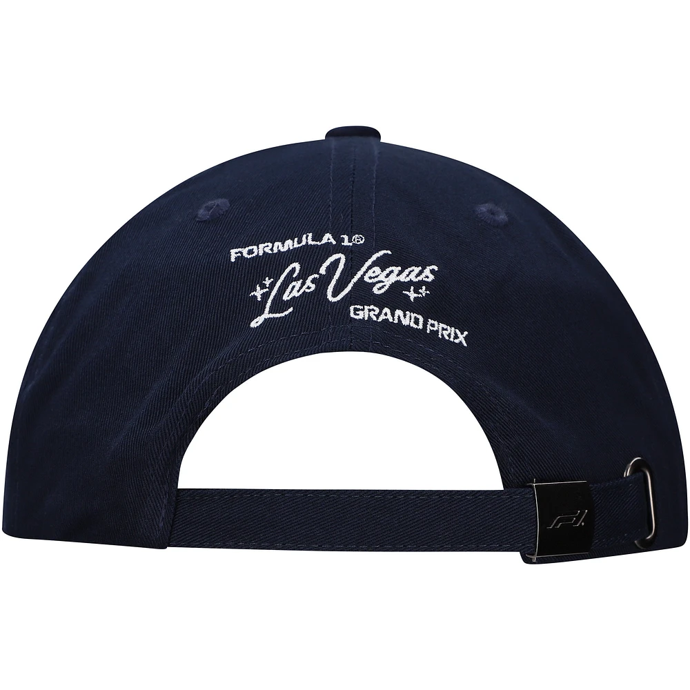 Unisex  Navy Formula 1 Merchandise 2024 Las Vegas Grand Prix Dad Adjustable Hat