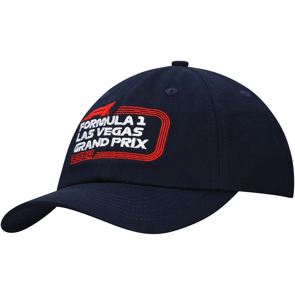 Casquette réglable unisexe marine Formule 1 Marchandise 2024 Grand Prix de Las Vegas Papa