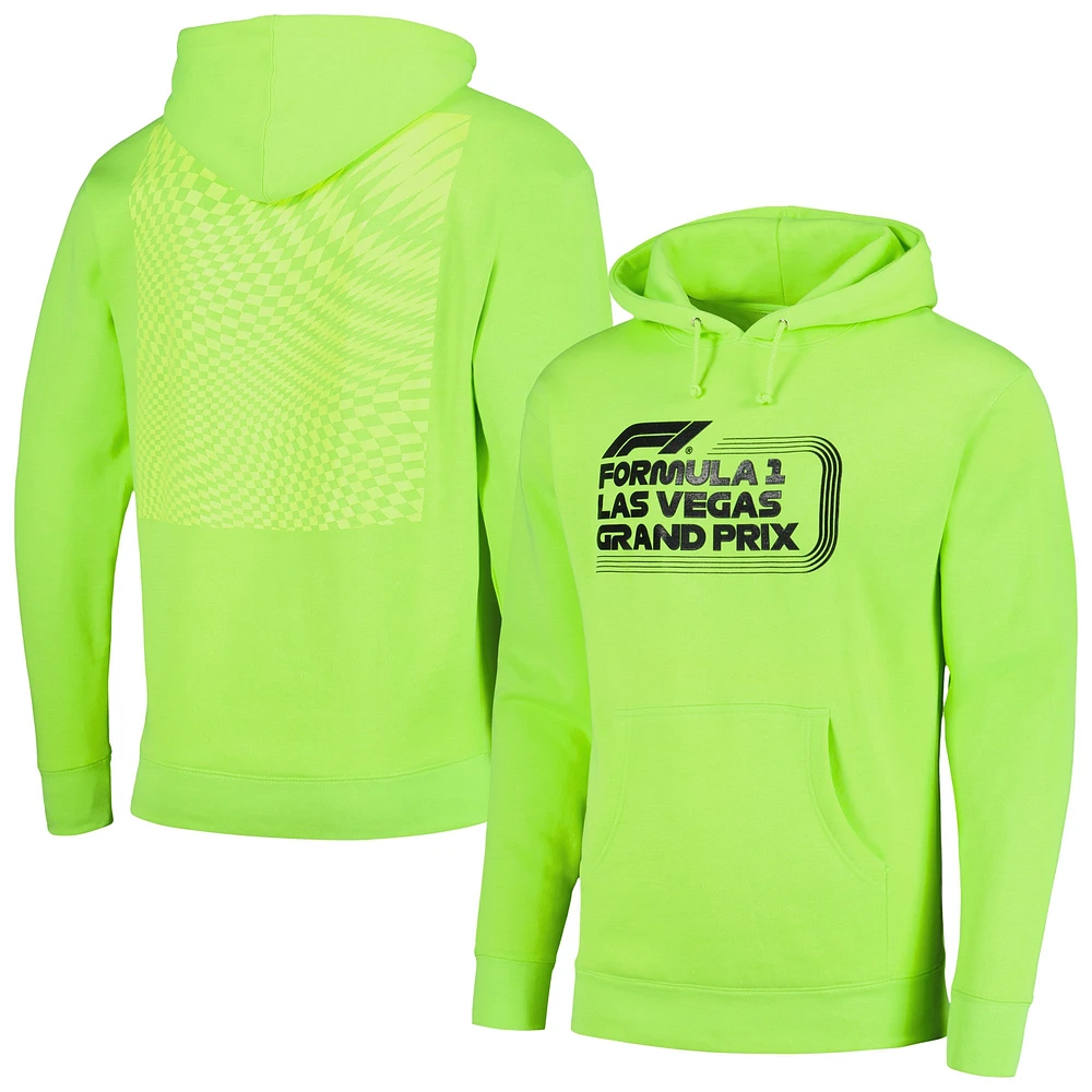 Sweat à capuche unisexe vert fluo Formule 1 2023 Las Vegas Grand Prix Mono Core