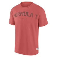 T-shirt unisexe rouge Future Ground avec éléments patinés de Formule 1