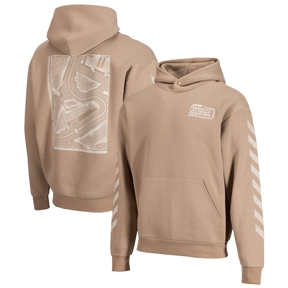 Unisex  Tan Formula 1 2024 Las Vegas Grand Prix Desert Heat Pullover Hoodie