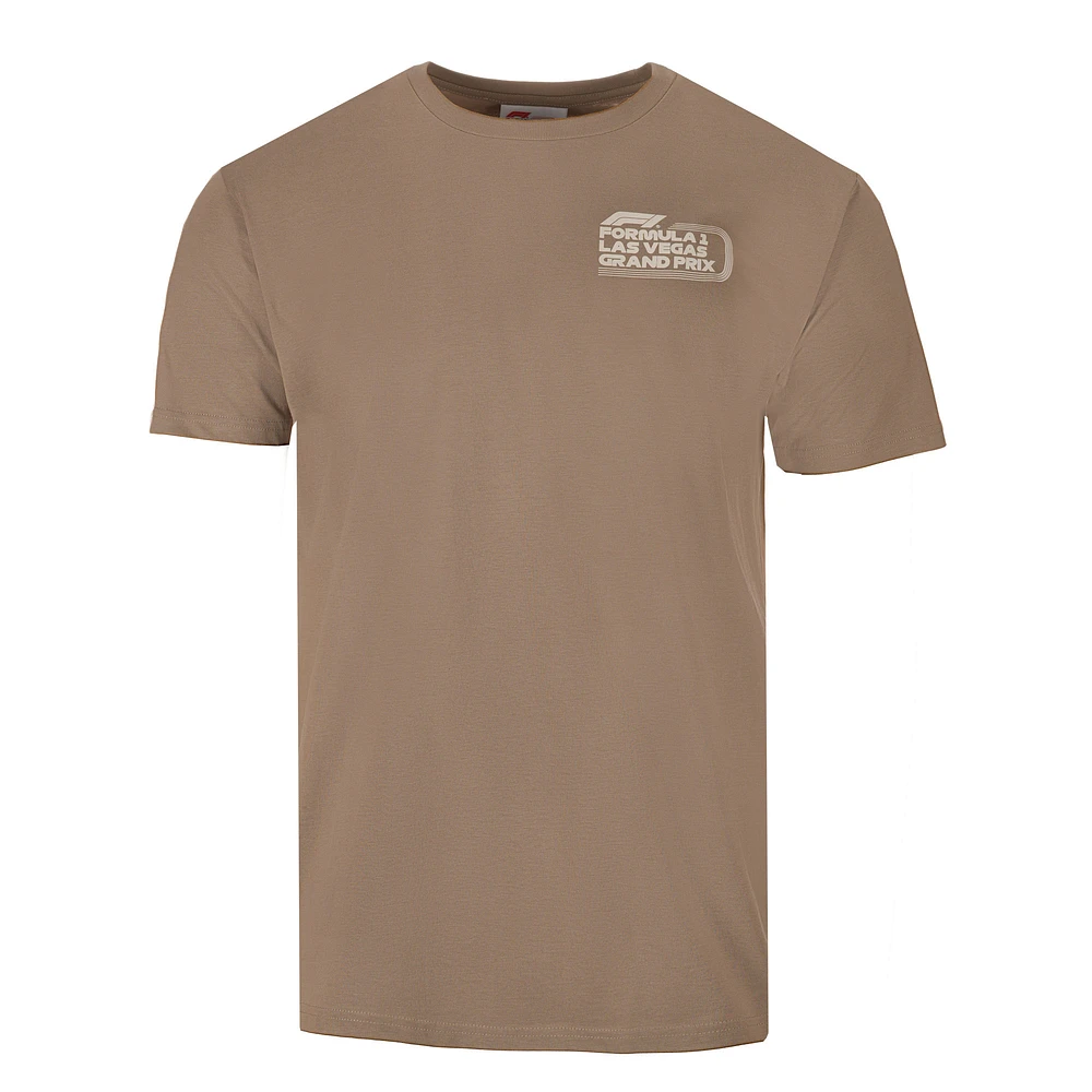 T-shirt unisexe Tan Formule 1 2024 Las Vegas Grand Prix Desert Heat