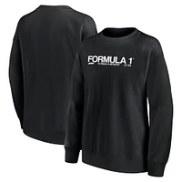 Women's Black Formula 1 Merchandise End Credits Fleece Pullover Sweatshirt