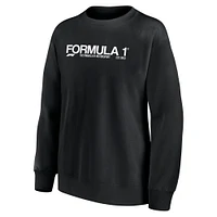 Women's Black Formula 1 Merchandise End Credits Fleece Pullover Sweatshirt