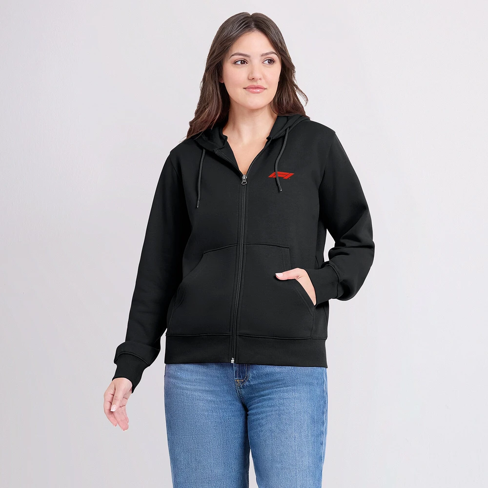 Women's Black Formula 1 Primary Full-Zip Hoodie