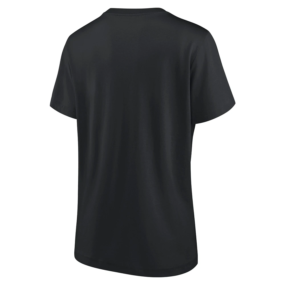 T-shirt noir avec logo principal de Formule 1 pour femme