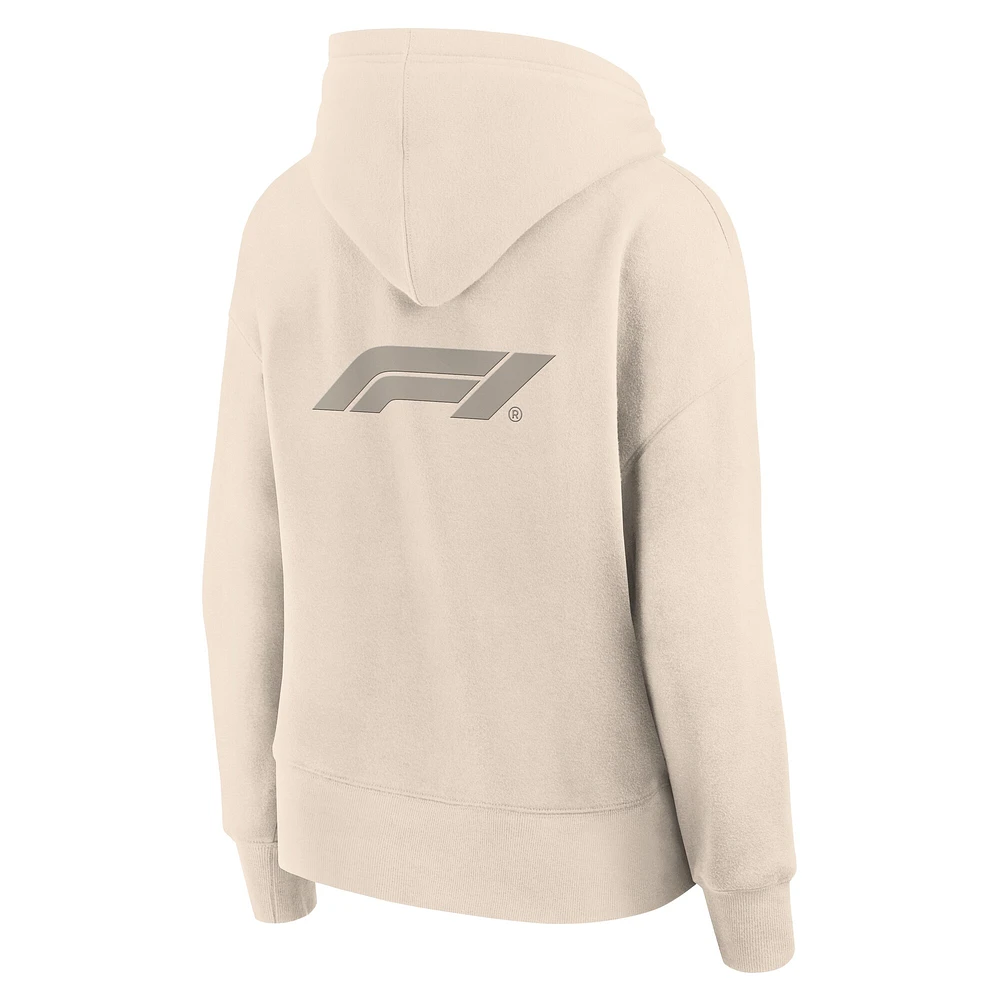 Sweat à capuche ton sur subtil pour femme de la collection Crème Formula 1 Elements Future Ground