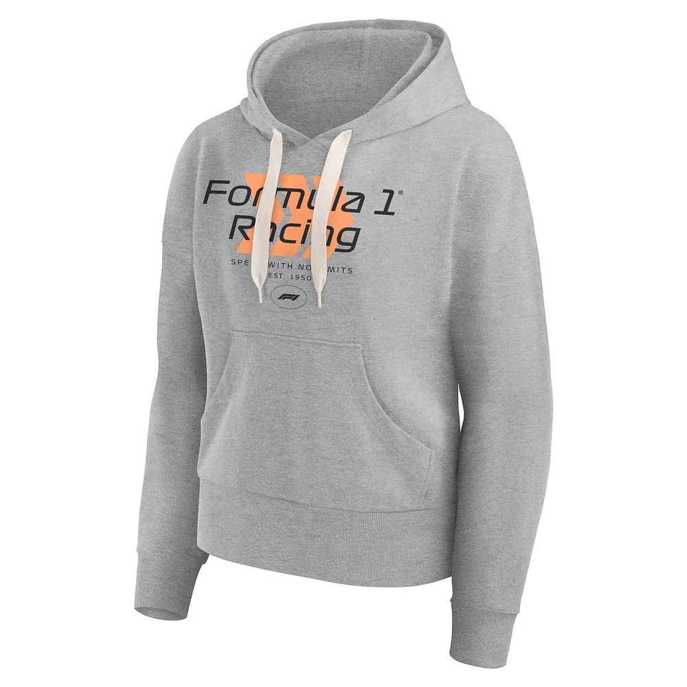 Women's  Gray Formula 1 Beach House Rebel Pullover Hoodie