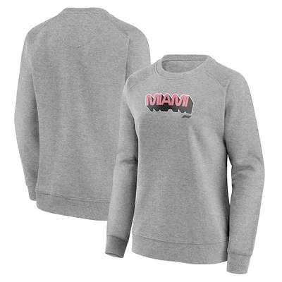 Women's  Gray Formula 1 Miami Grand Prix Fleece Pullover Sweatshirt