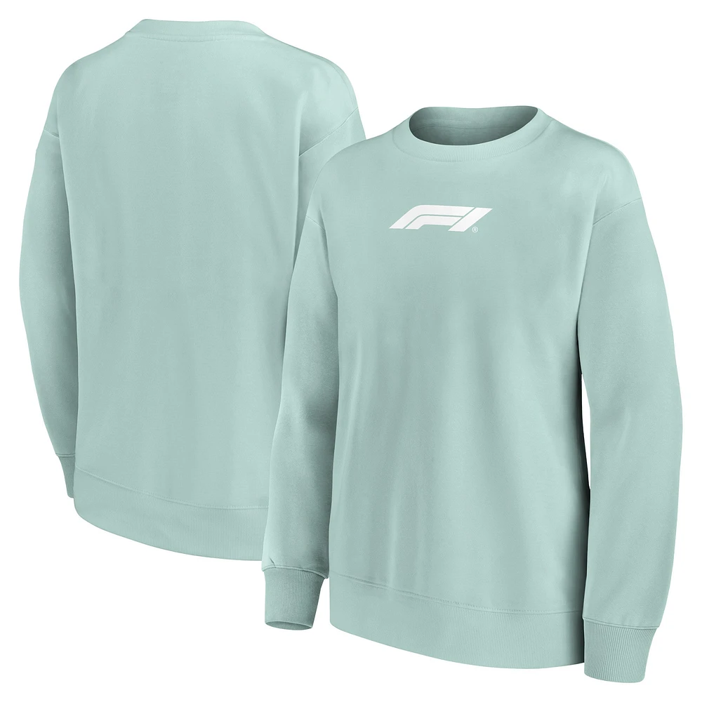 Sweat-shirt vert Formula 1 Merchandise Mono Crest pour femmes