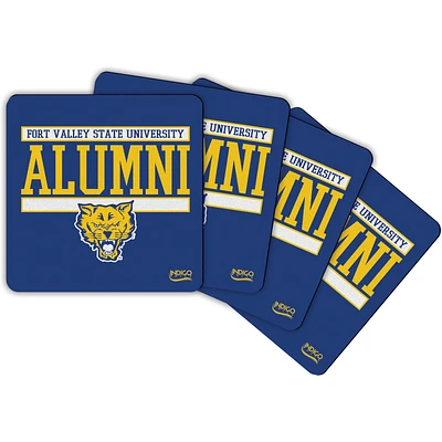 Fort Valley State Wildcats Alumni 4-Pack Neoprene Coaster Set