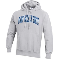 Men's Champion Gray Fort Valley State Wildcats Tall Arch Pullover Hoodie