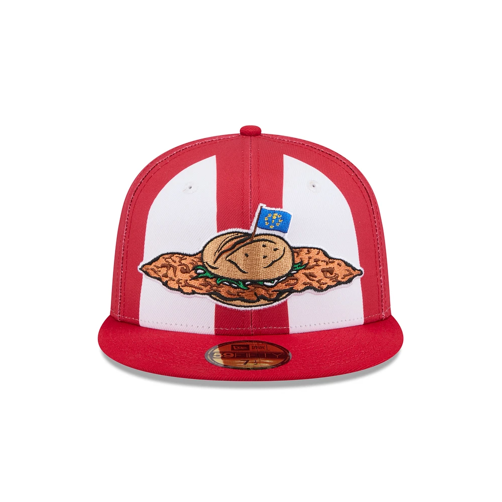 Casquette ajustée 59FIFTY pour homme New Era Red Fort Wayne TinCaps Theme Nights