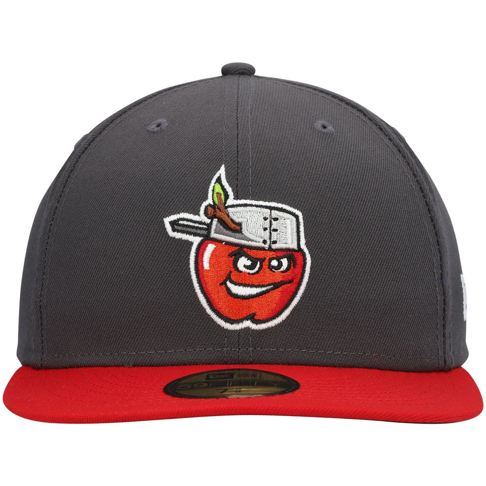 Men's New Era Gray Fort Wayne TinCaps Authentic Collection Road 59FIFTY Fitted Hat