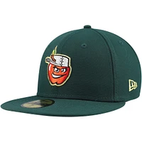 Men's New Era Green Fort Wayne TinCaps Authentic Collection 59FIFTY Fitted Hat