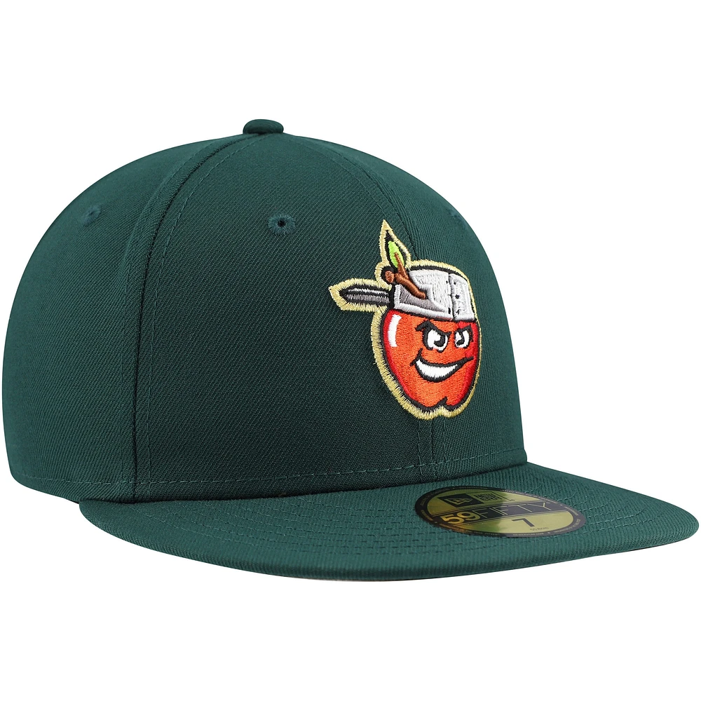 Men's New Era Green Fort Wayne TinCaps Authentic Collection 59FIFTY Fitted Hat