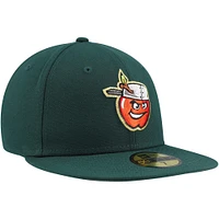 Men's New Era Green Fort Wayne TinCaps Authentic Collection 59FIFTY Fitted Hat