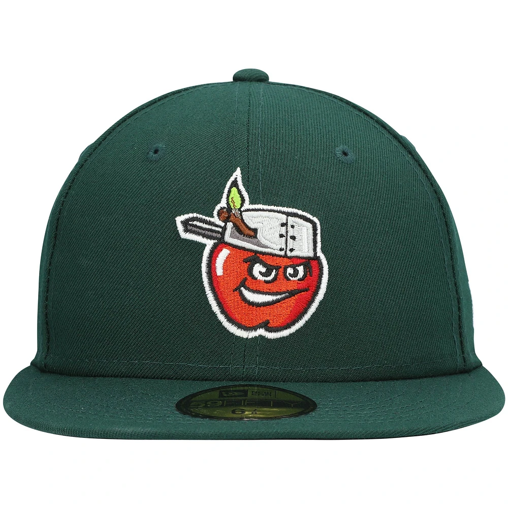 Men's New Era Green Fort Wayne TinCaps Home Authentic Collection 59FIFTY Fitted Hat