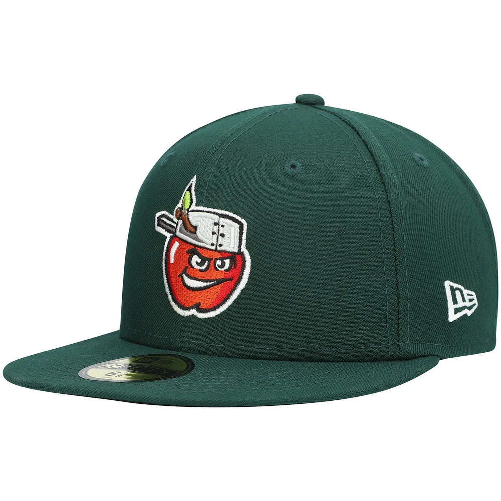 Men's New Era Green Fort Wayne TinCaps Home Authentic Collection 59FIFTY Fitted Hat